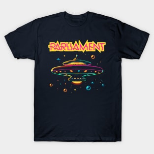 Parliament Funkadelic Retro Mothership UFO Rock Funk Throwback T-Shirt